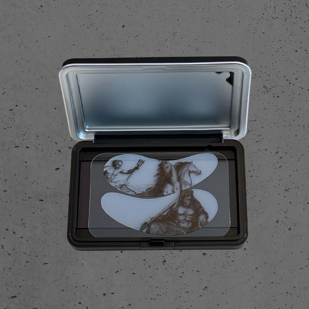 Poseidon & Oceanus - Tattoo-Inspired Reusable Eye Masks