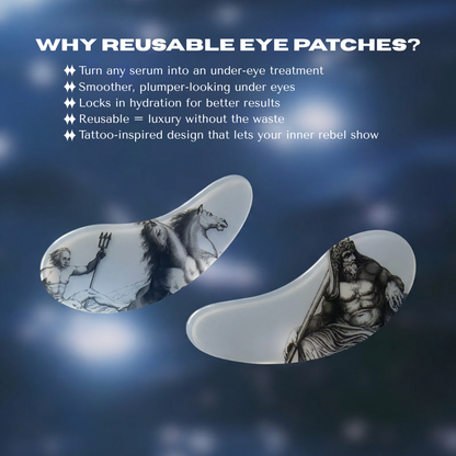 Reusable Tattoo Eye Patches (Poseidon & Oceanus)